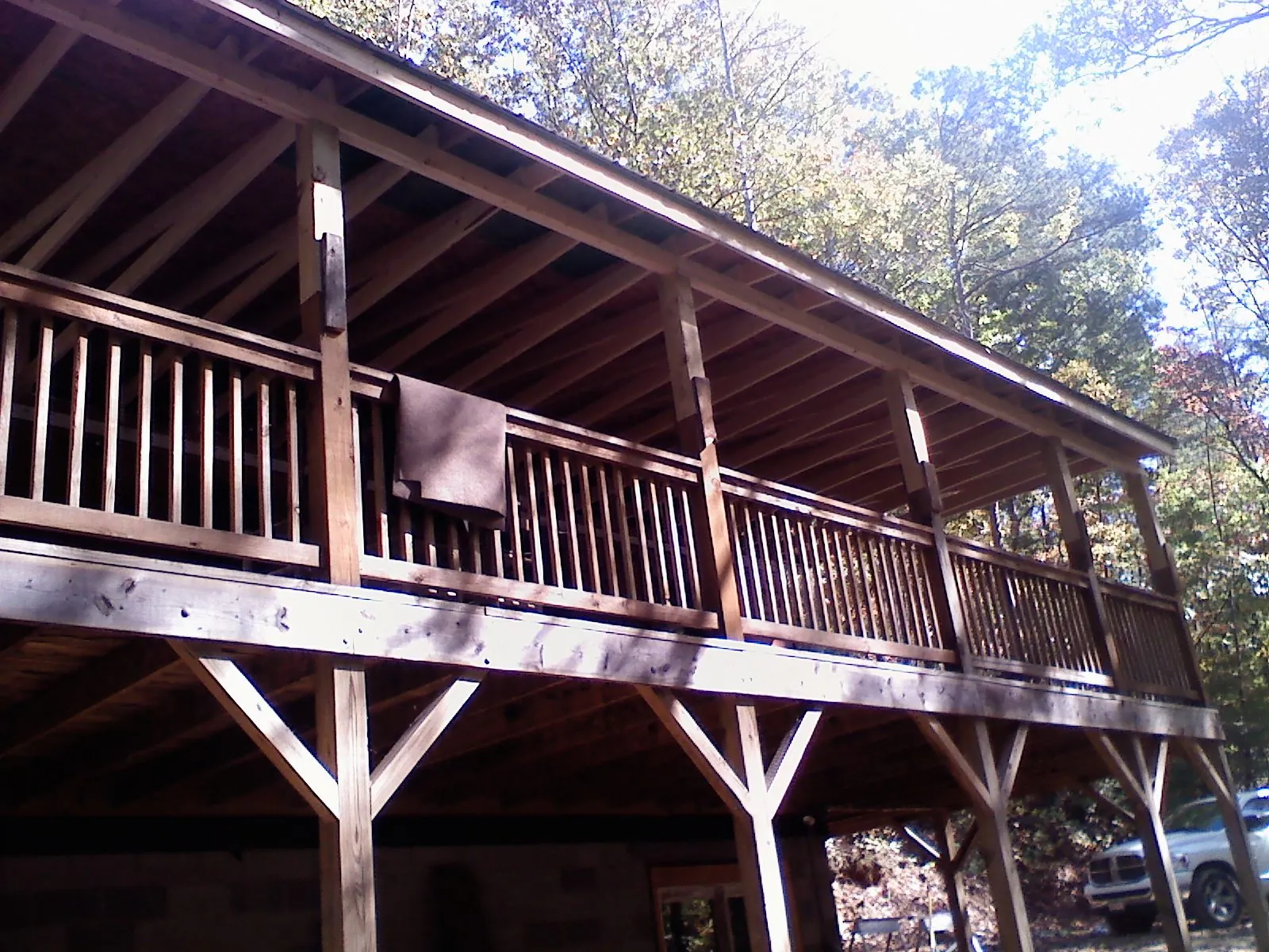 Timber framing under a new elevated porch and deck — Roof Leak Repair in Springbrook by Roofing Brothers